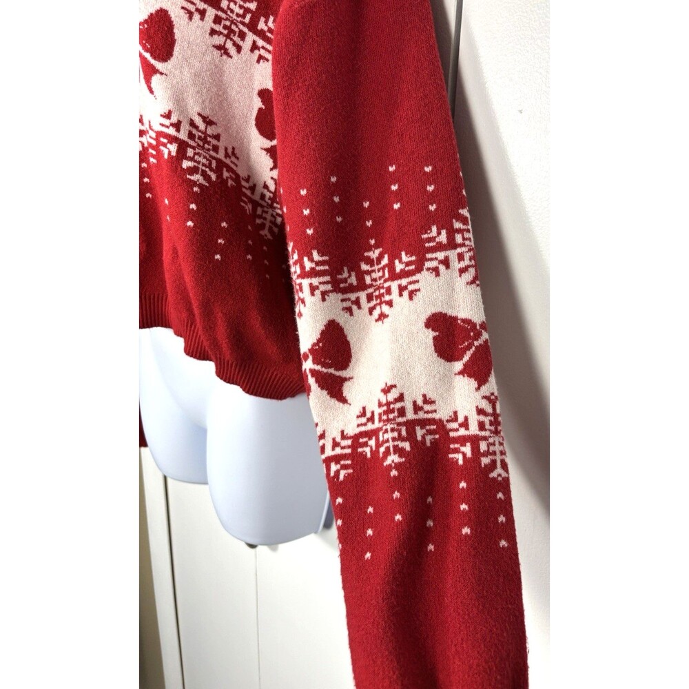 Sincerely Jules Festive Bow Red & White Holiday Sweater Size XL - Picture 5 of 6
